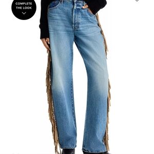 PURPLE CANDY Fringe Jeans XL